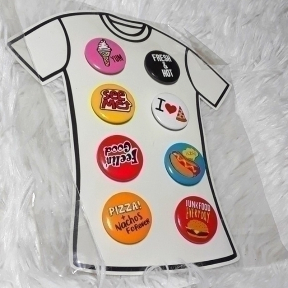 🛍Vintage Style Junk Food Sayings Mini Buttons Set